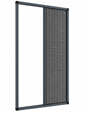 Pileli Plise Sürgülü Akordiyon Kapı Sinekliği ANTRASİT GRİ 100×210 cm Ölçü Aralığı