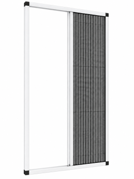 Pileli Plise Sürgülü Akordiyon Kapı Sinekliği Beyaz 100×210 cm Ölçü Aralığı