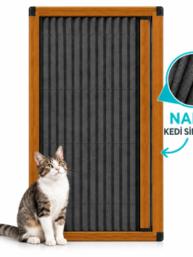 Pileli Kedi Tülü Plise Sürgülü Akordiyon Pencere Sinekliği Altınmeşe 70×140 cm Ölçü Aralığı